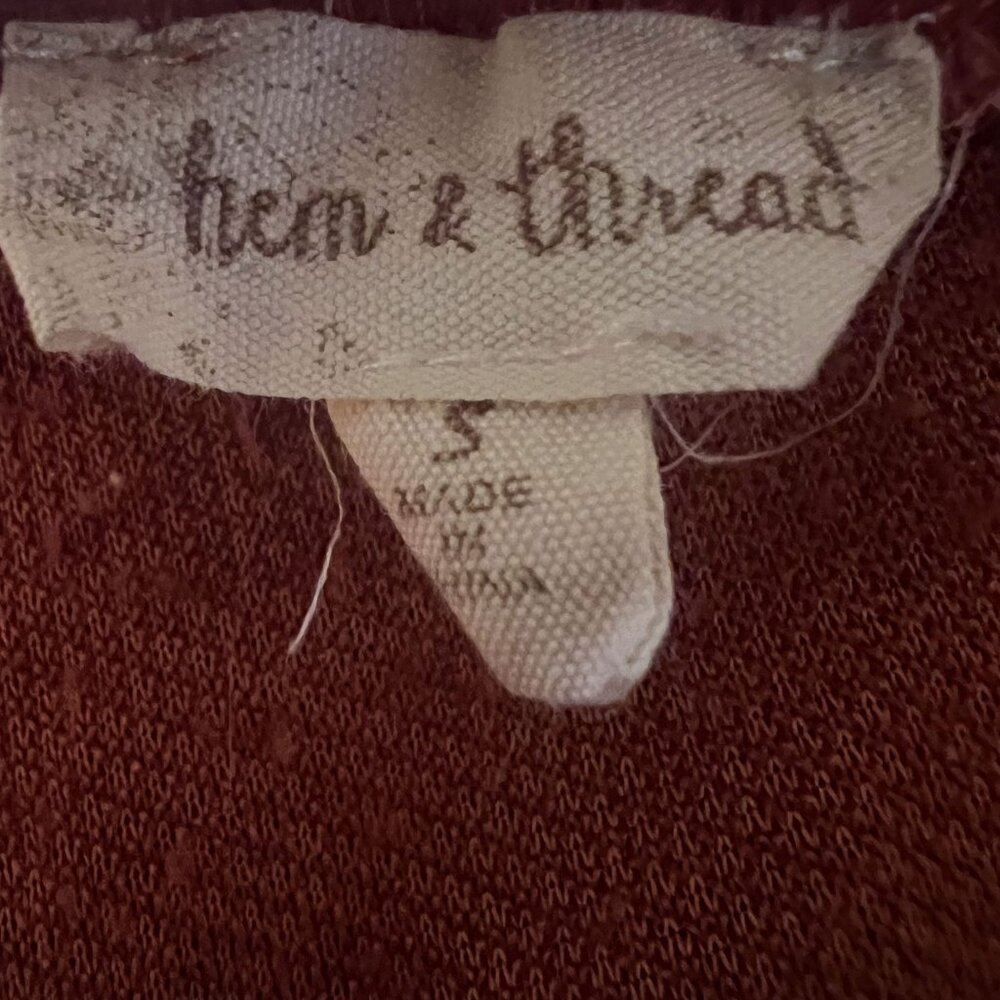 Hem & Thread Color Block Sherpa Fleece Pullover Sweater Small - Picture 5 of 8